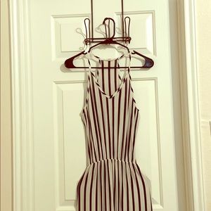 Blue stripe maxi dress